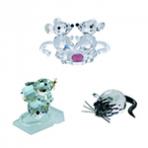 lead crystal animal figurines