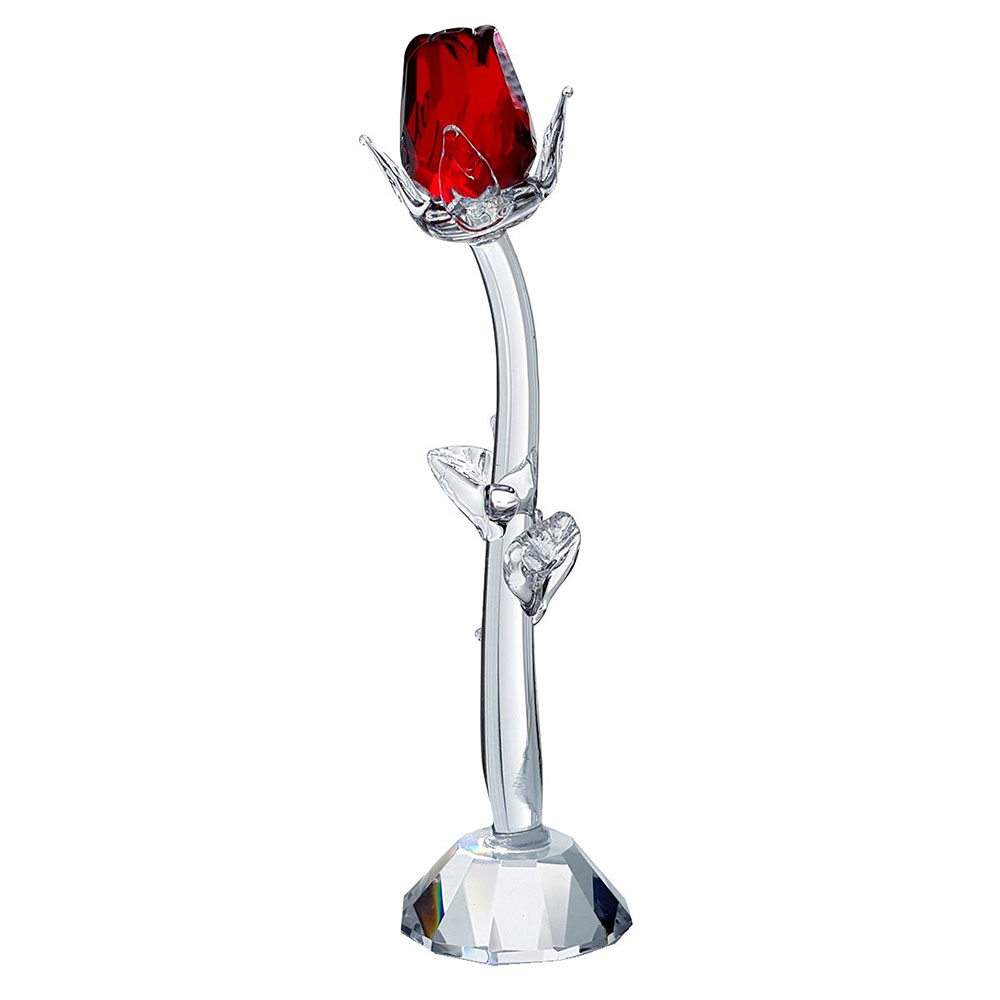 Crystal Red Rose With Stand Allthingscrystal Com