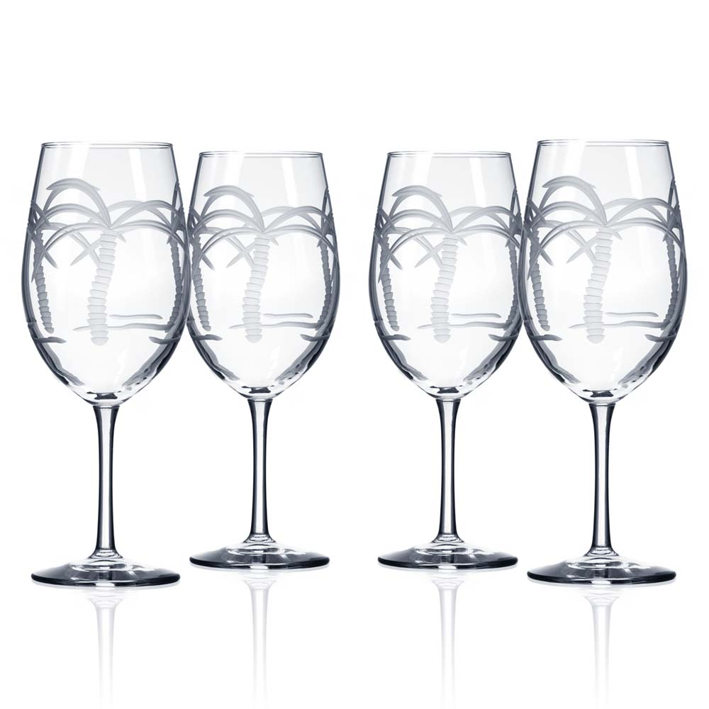 Rolf Glass Peacock 18oz All Purpose Wine Glass Set of 4