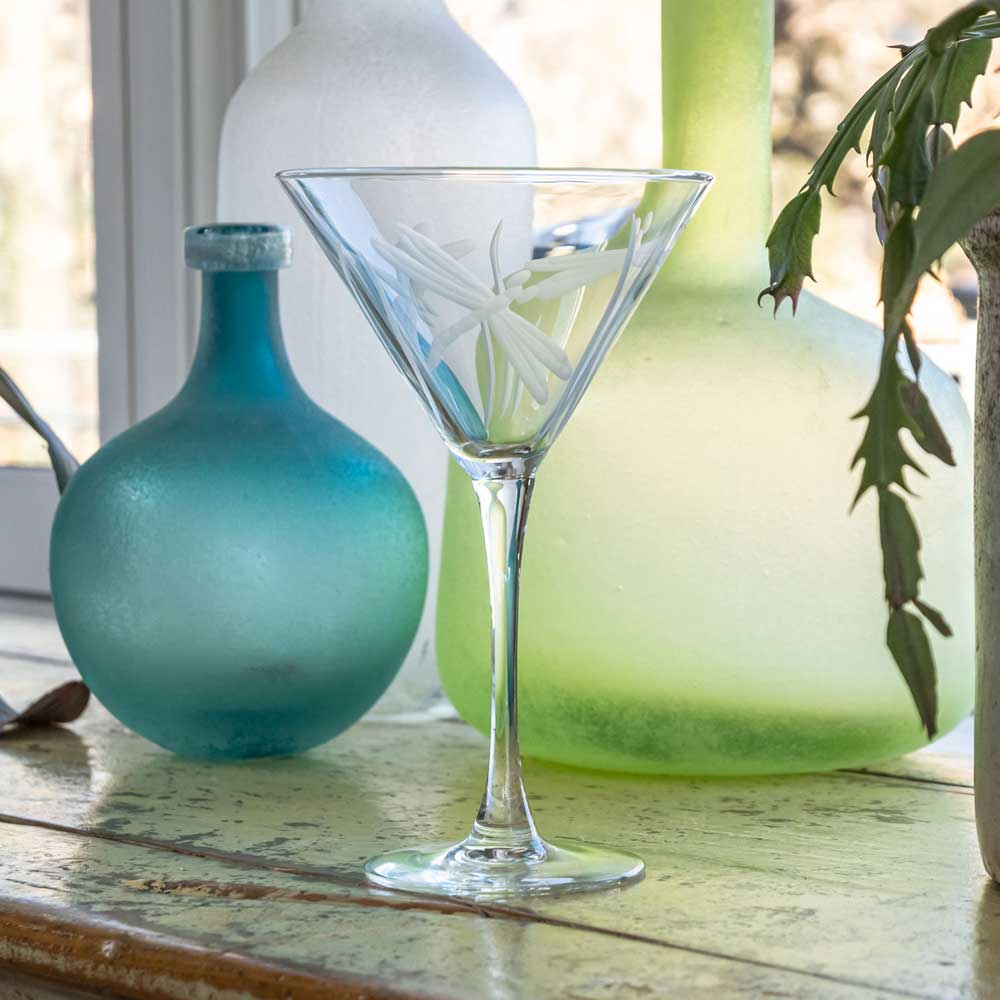 Rolf Glass School of Fish Martini Glass | Stemmed 7.5 oz. Martini Glasses |  Lead-Free Glass | Diamon…See more Rolf Glass School of Fish Martini Glass