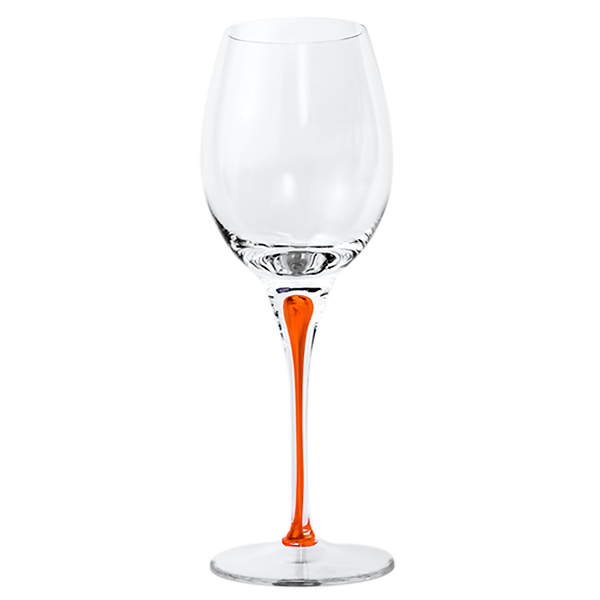 Orange Stem Crystal Red Wine Glasses 22 oz